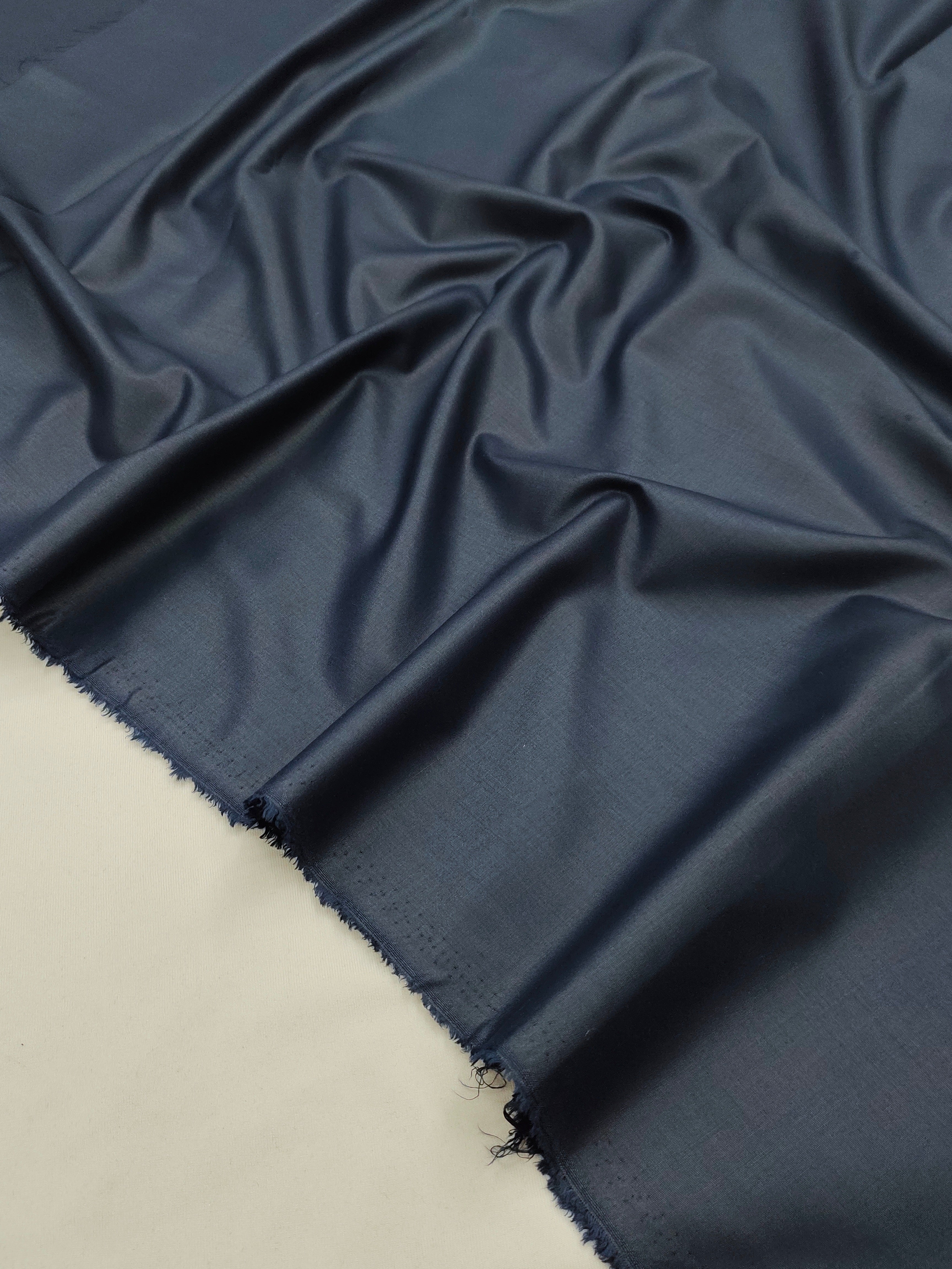 Blue Graphite & Moon Grey Cotton Combo Fabric for Men