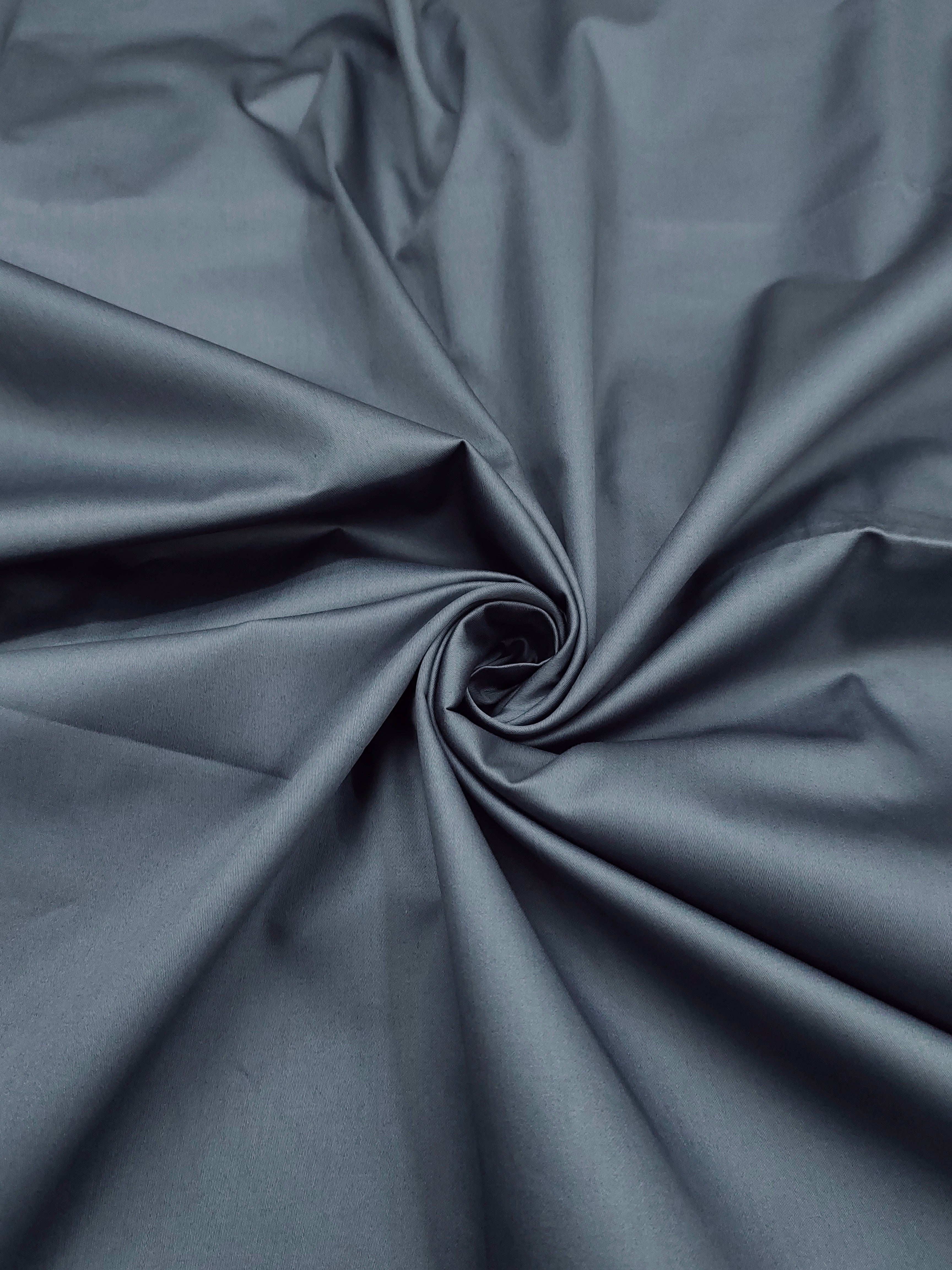 Premium Denim Grey Cotton Shirt Fabric for Men