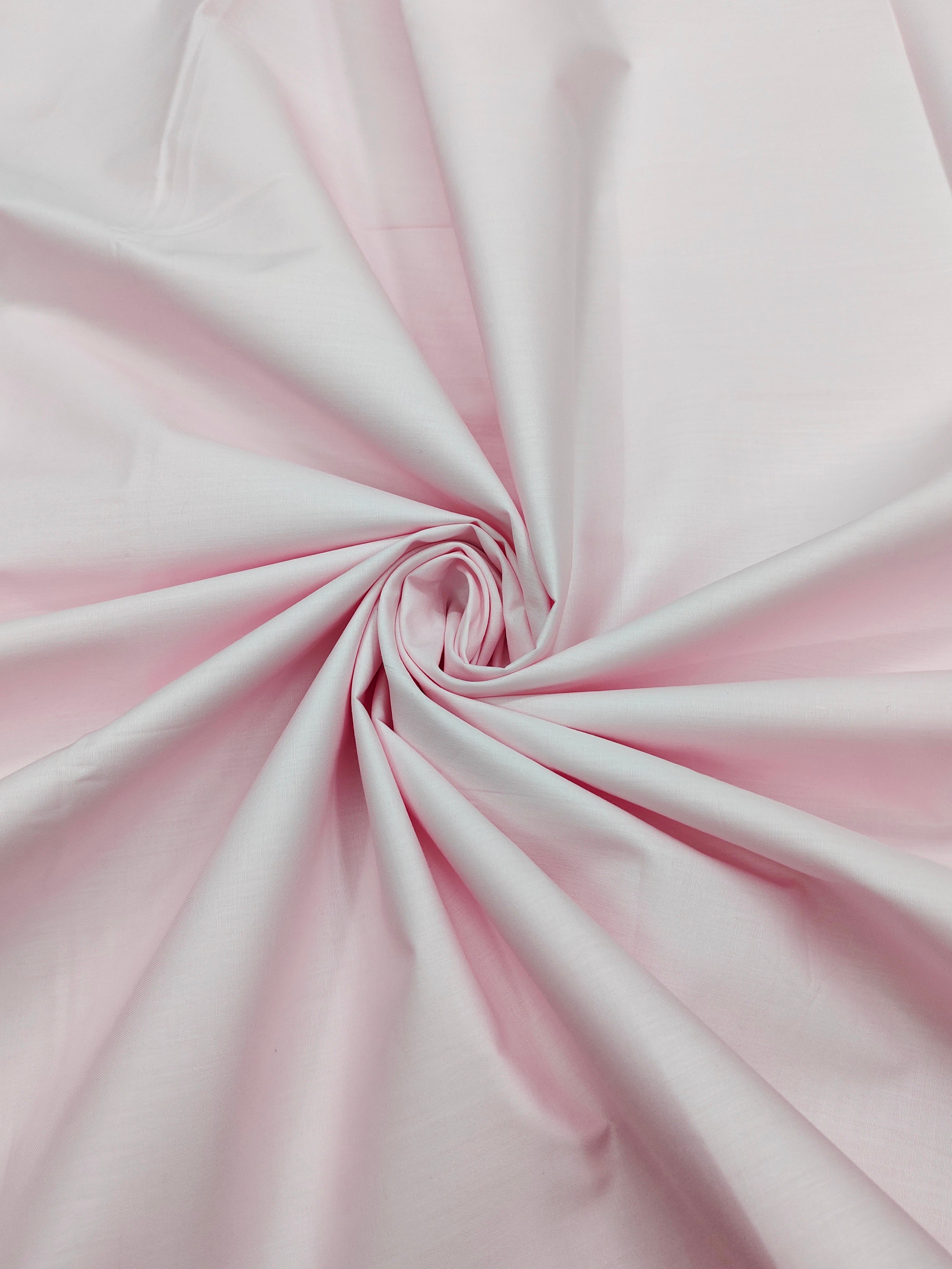 Premium Baby Pink Solid Cotton Shirt Fabric – Soft & Breathable