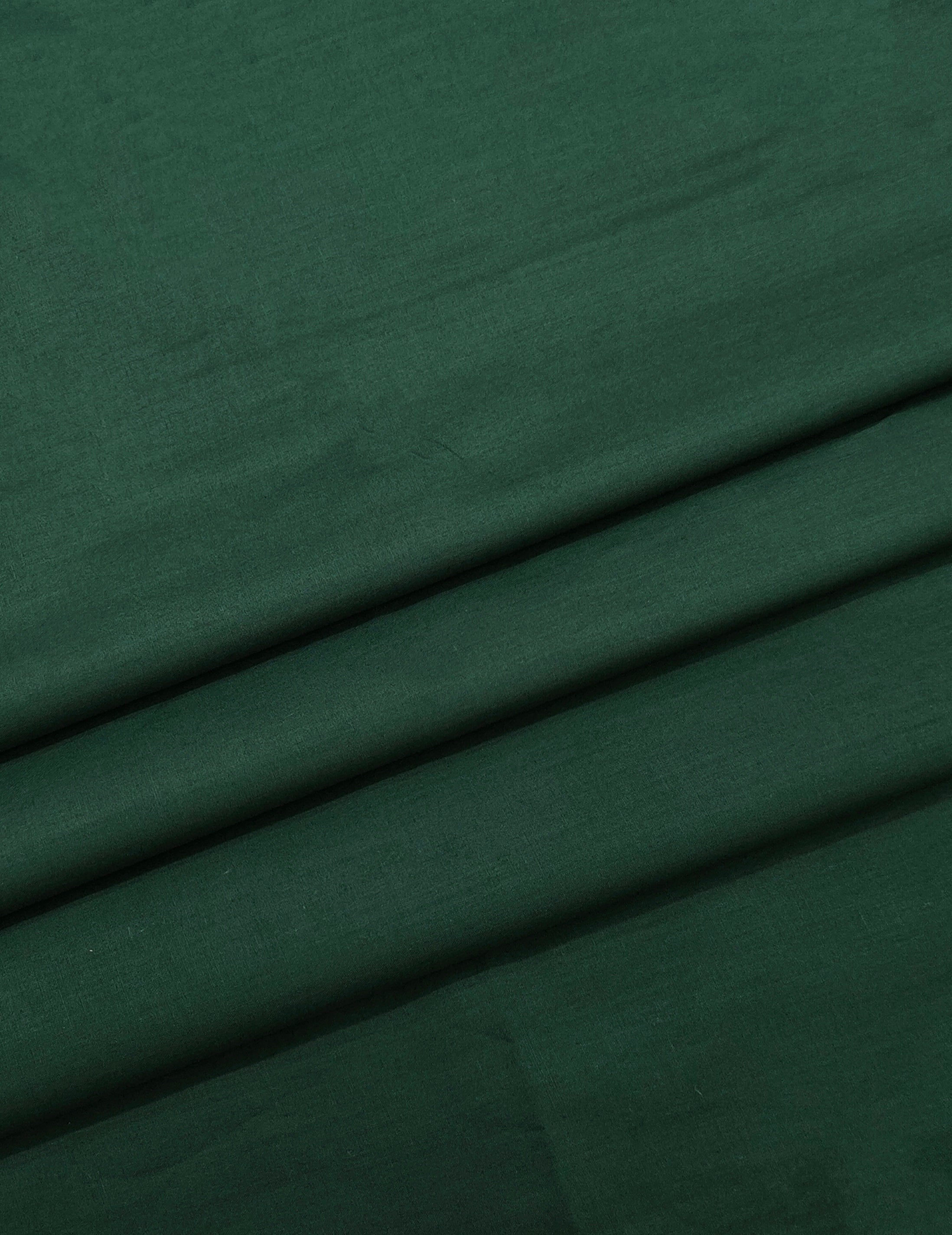 Deep Emerald Green Cotton Shirt Fabric for Men