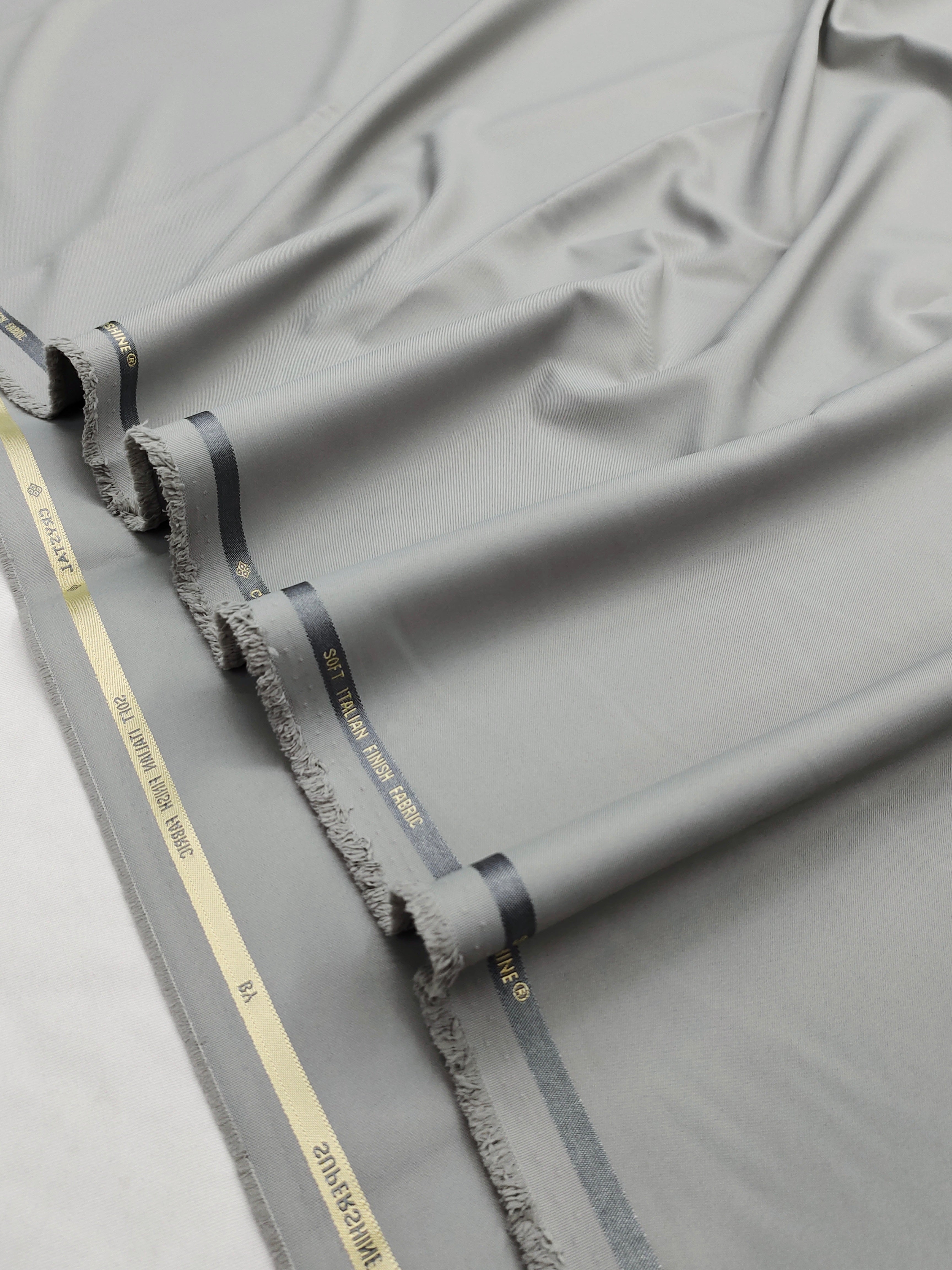 Moon Grey Cotton Trouser Fabric