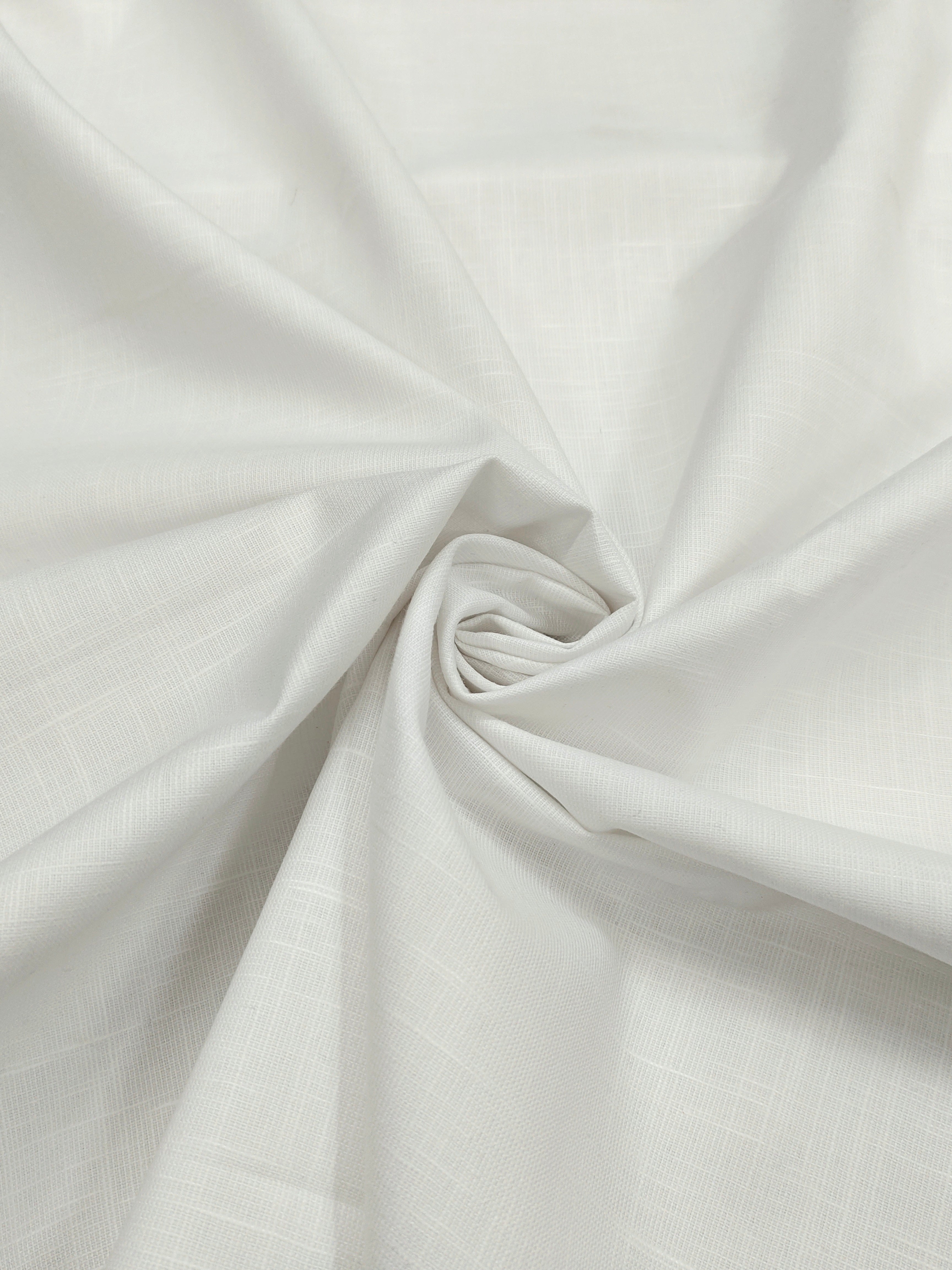 Premium Optical White Linen Trouser Fabric for Men