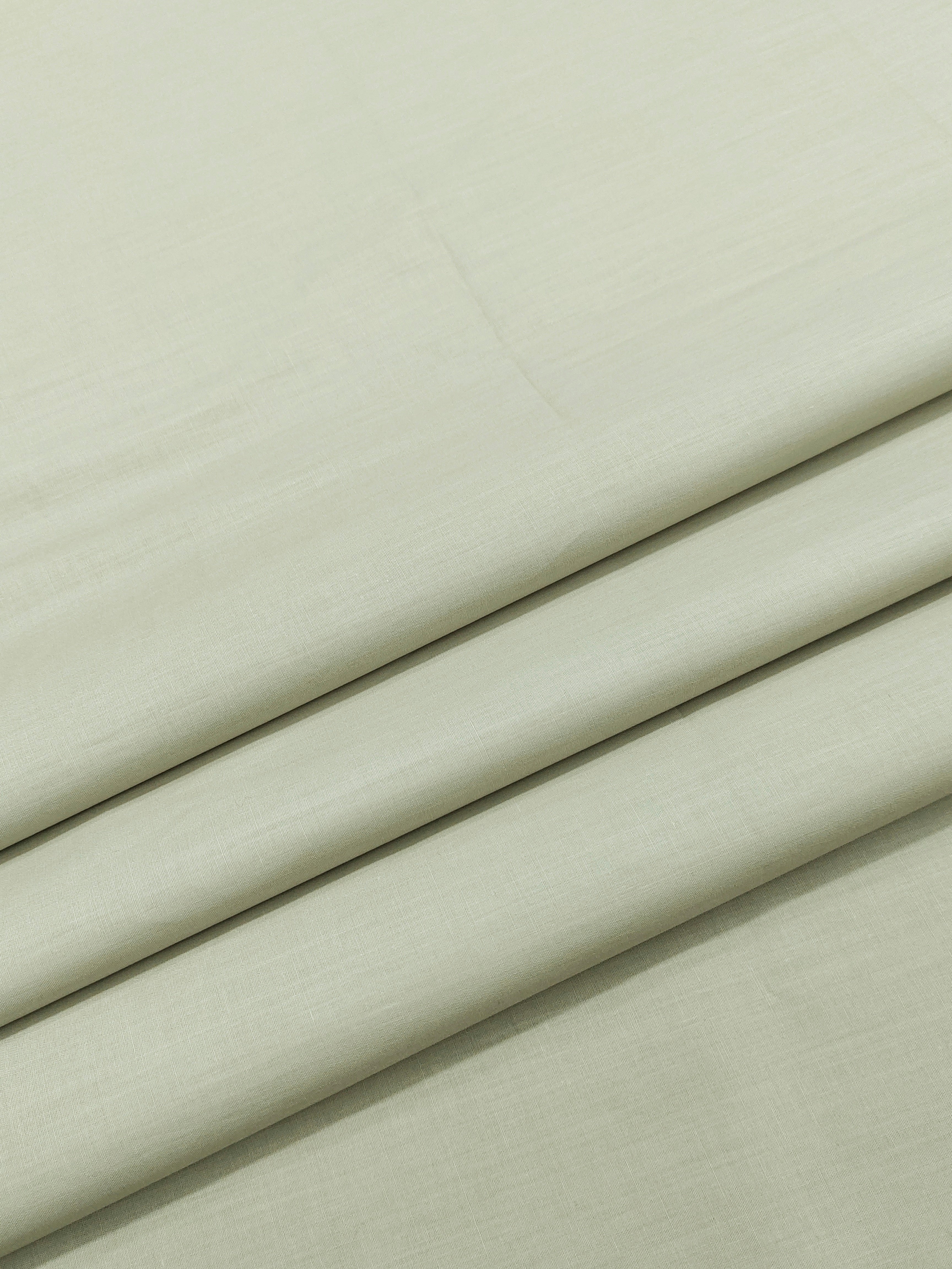 Premium Ivory Solid Cotton Shirt Fabric – Soft & Breathable