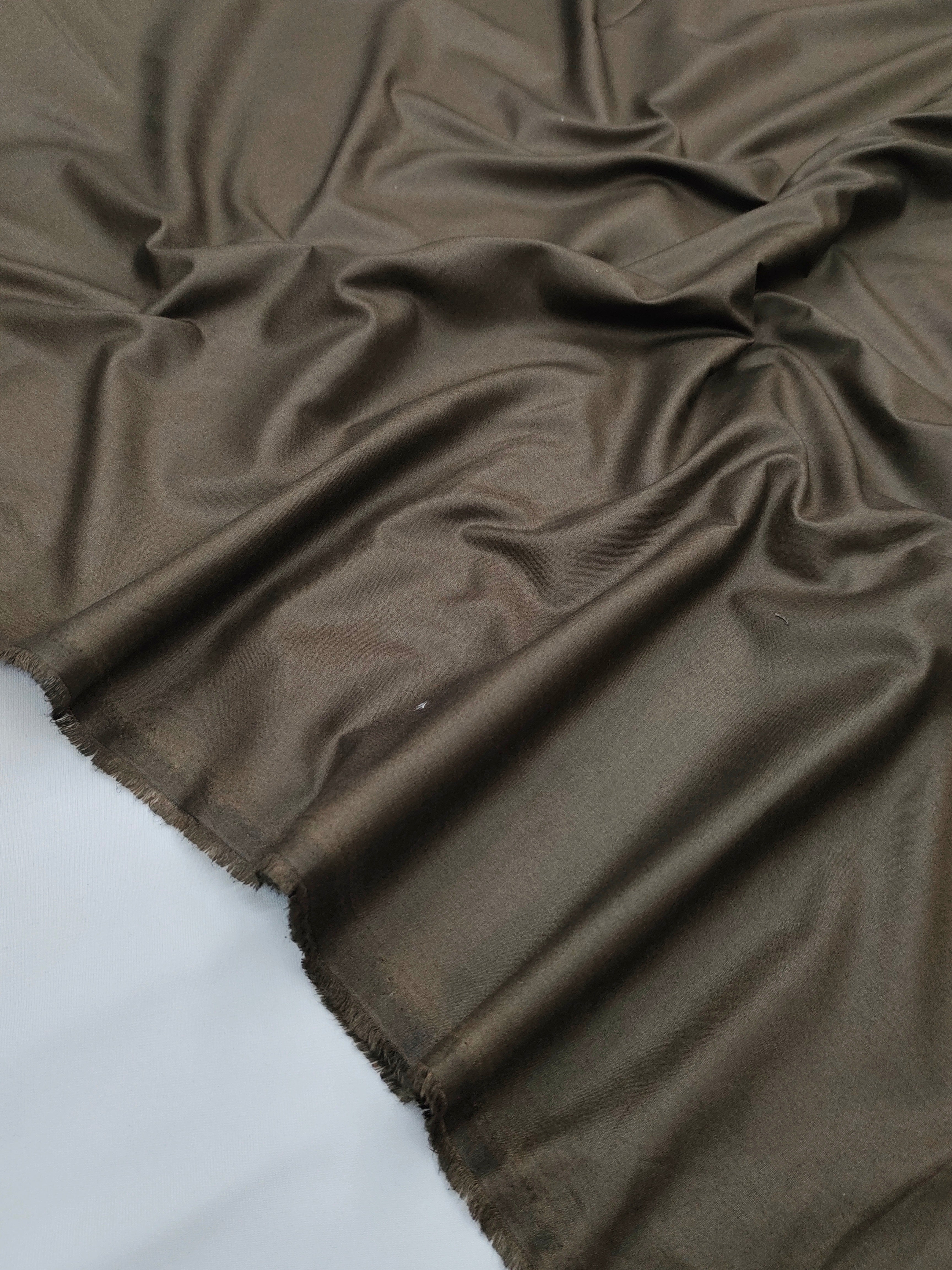 Stone Brown Giza Cotton Shirt Fabric for Men