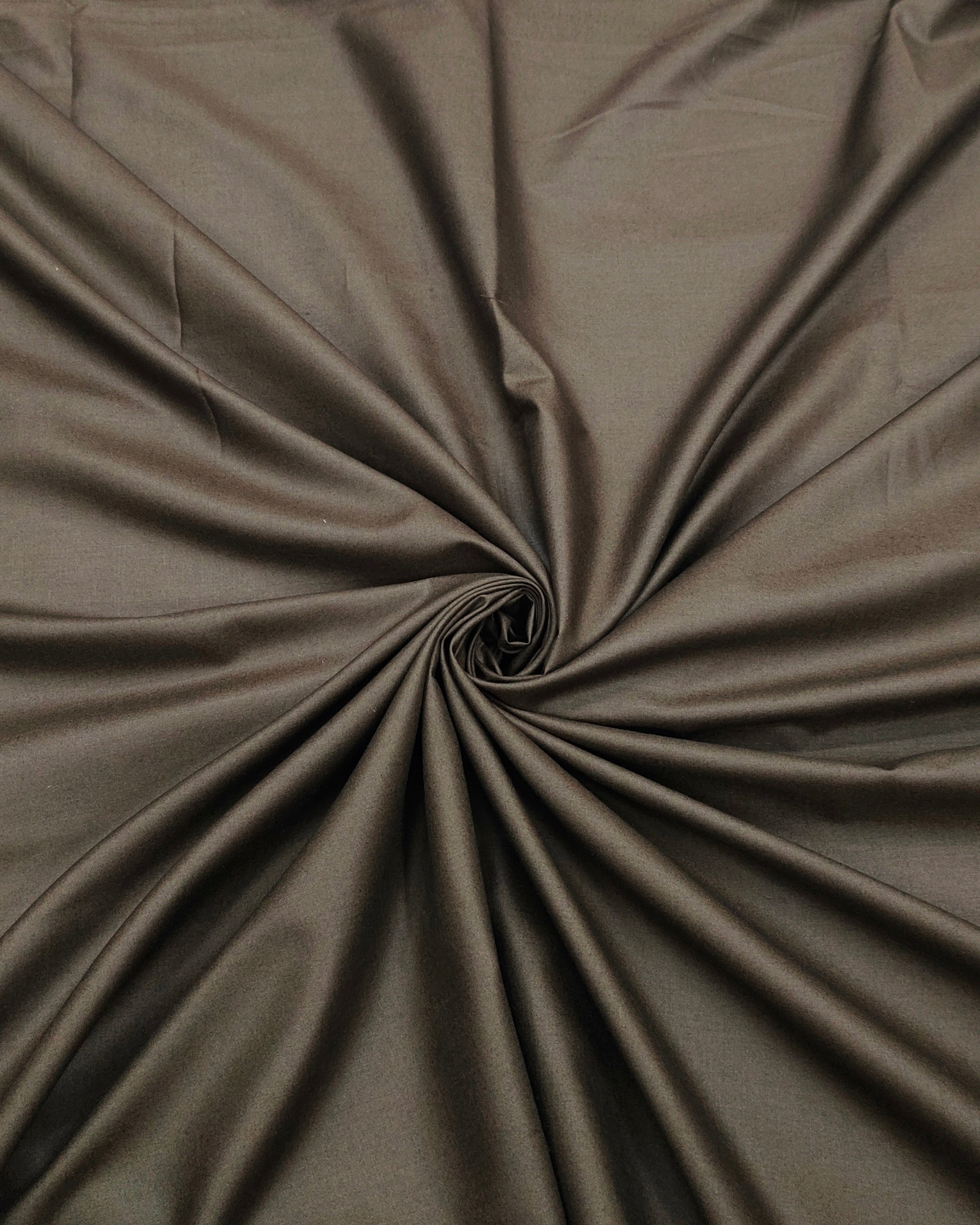 Stone Brown Giza Cotton Shirt Fabric for Men