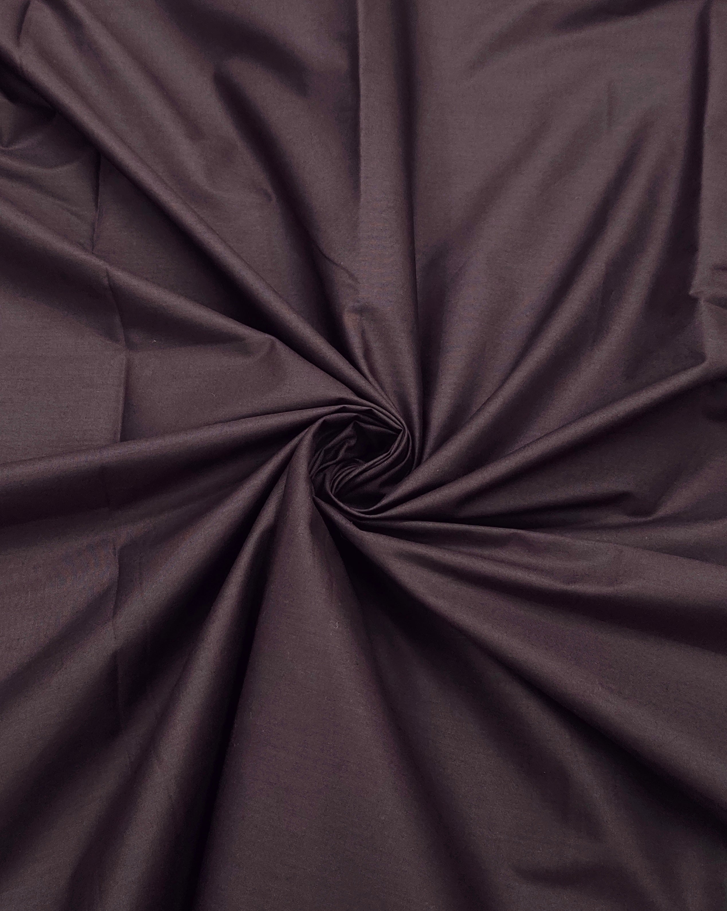 Rich Cocoa Brown Giza Cotton Shirt Fabric for Men