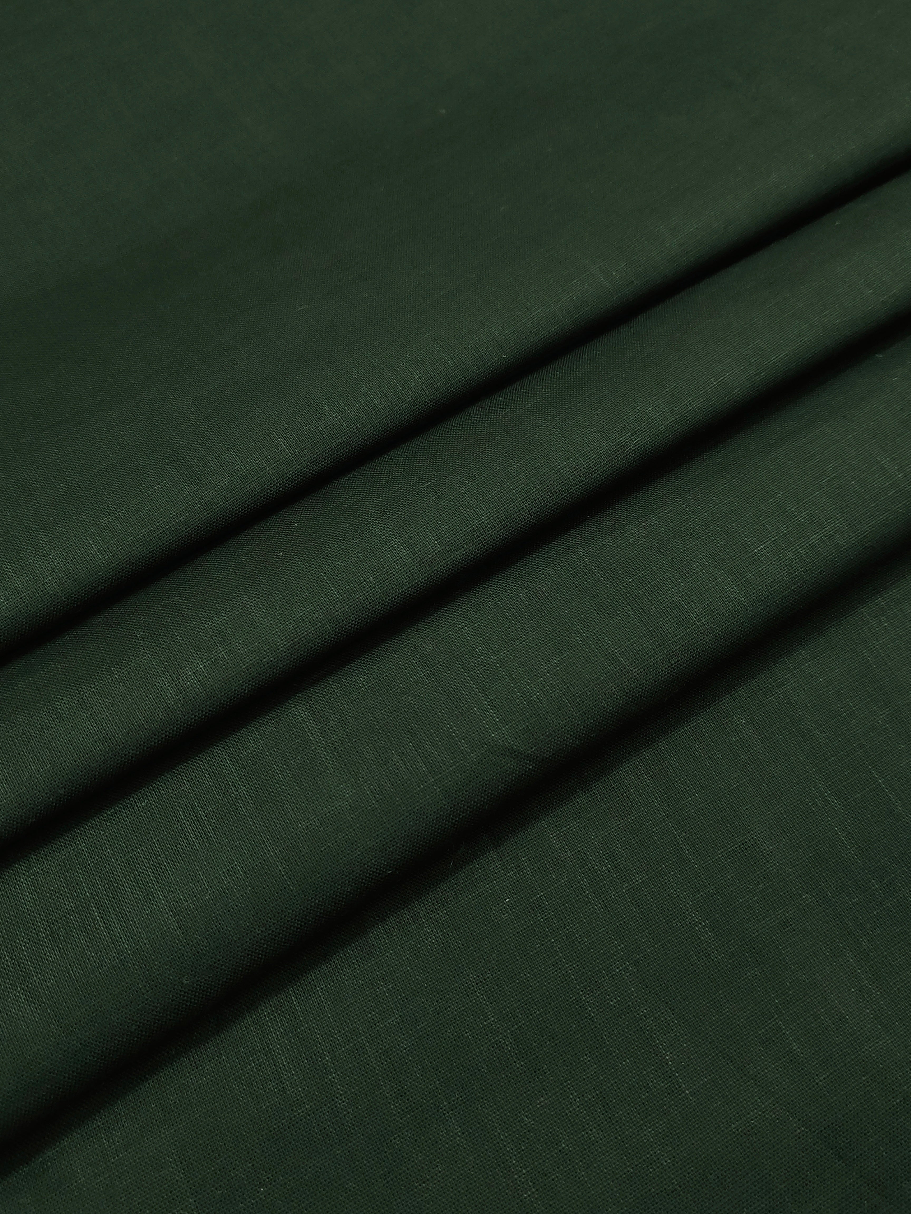 Forest Green Semi Linen Shirt Fabric