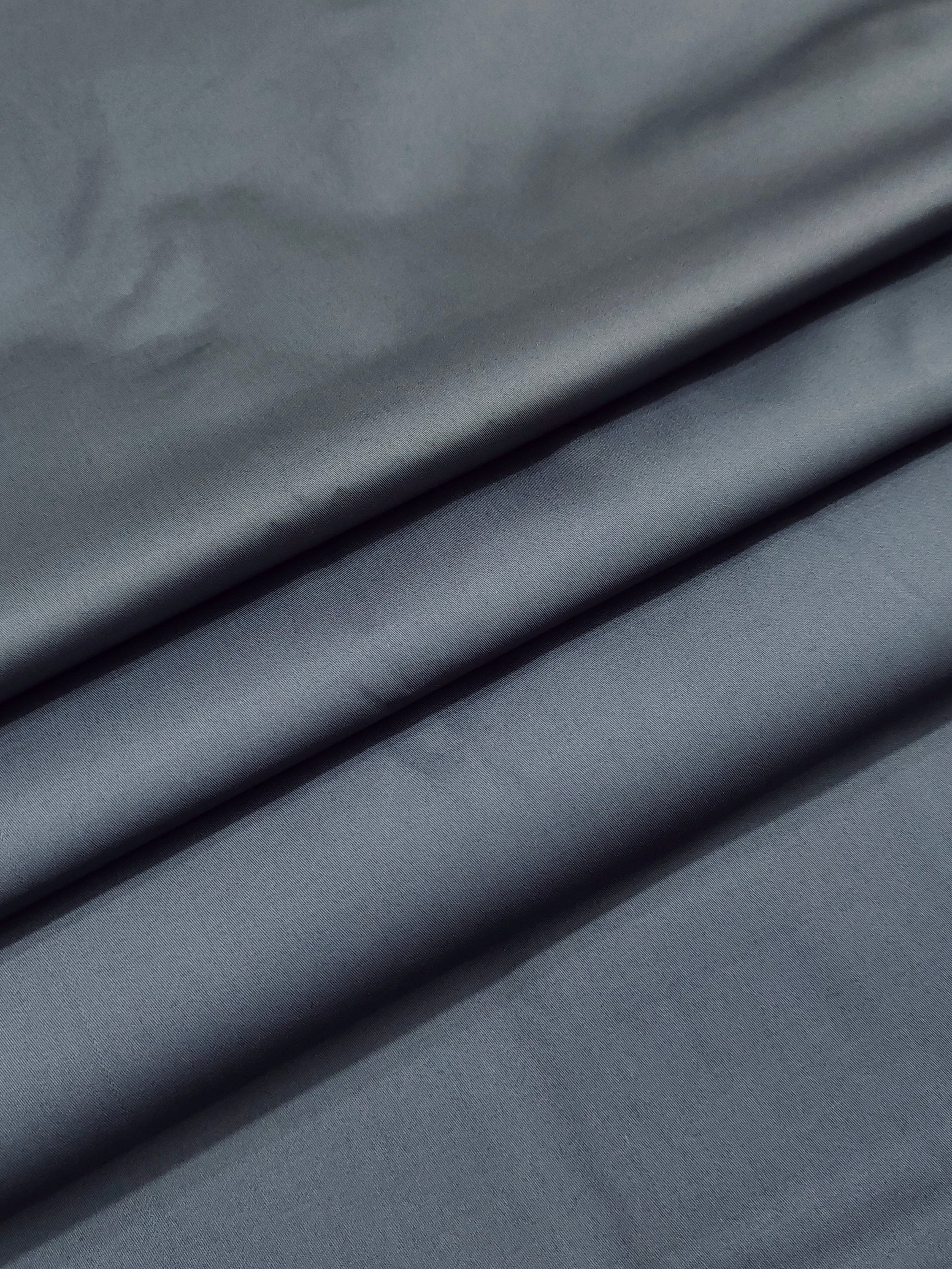 Premium Denim Grey Cotton Shirt Fabric for Men