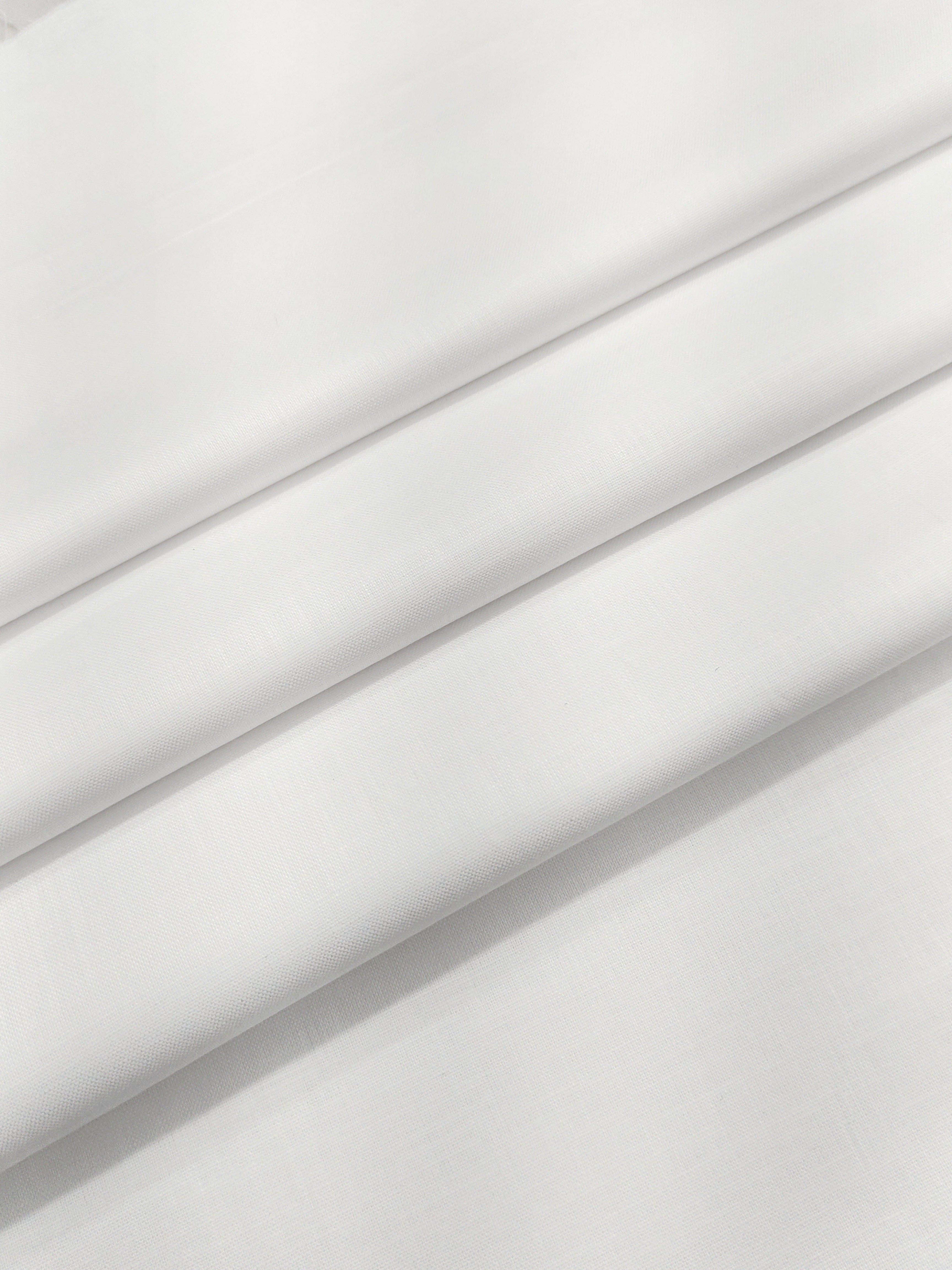 Soft Pearl White Semi Linen Shirt Fabric