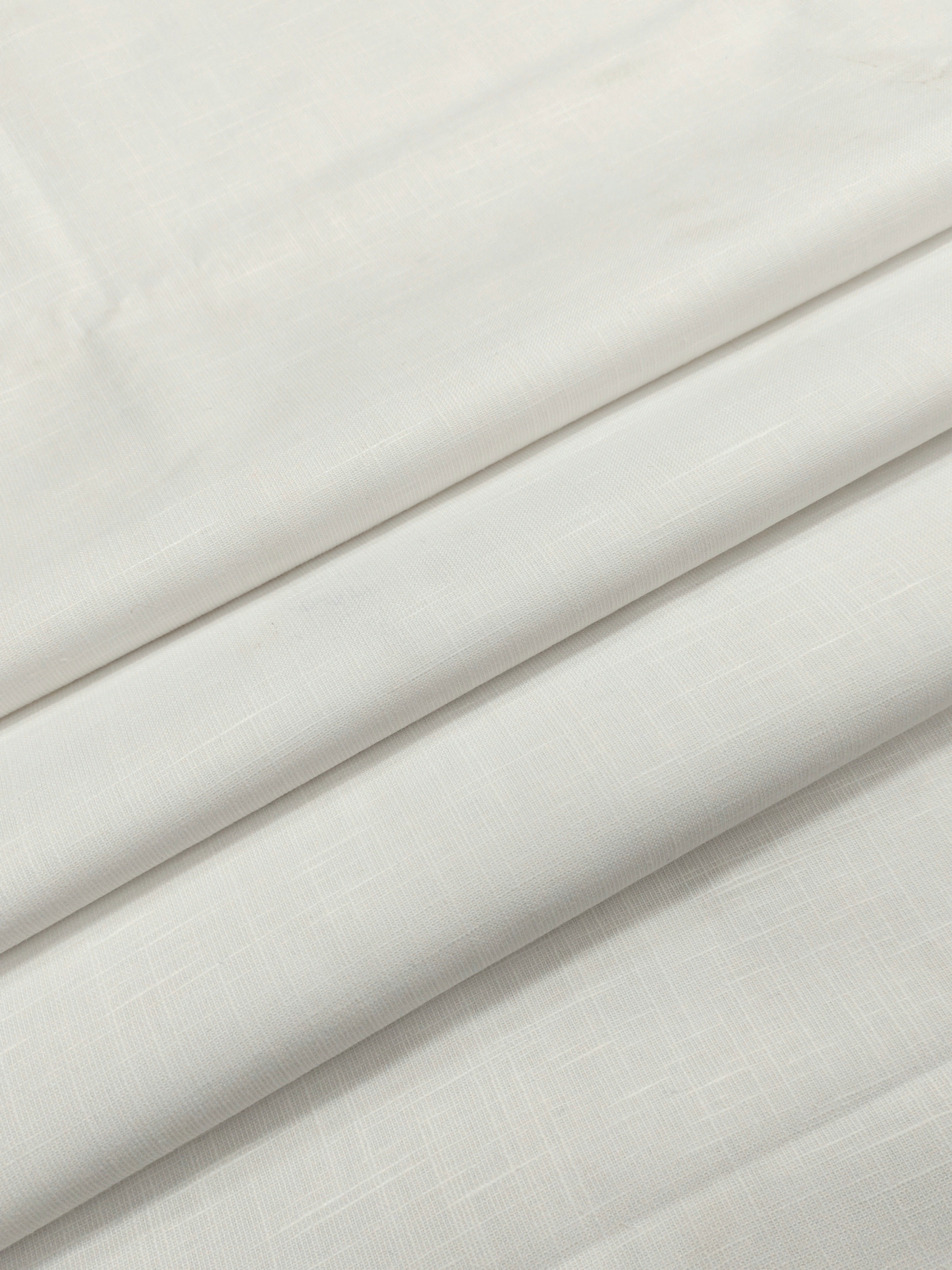 Premium Optical White Linen Trouser Fabric for Men