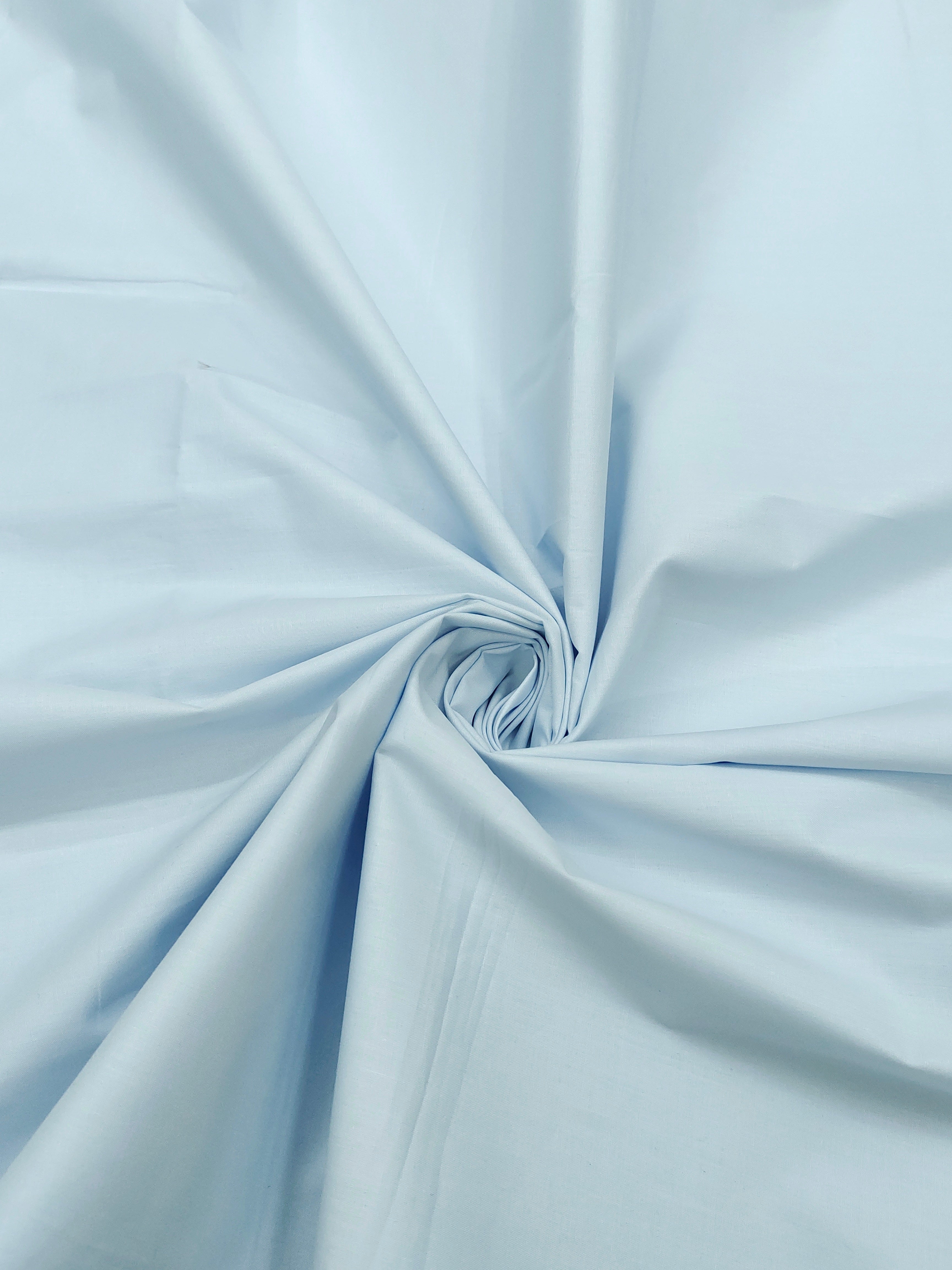Sky Blue & Midnight Black Cotton Fabric Combo for Men